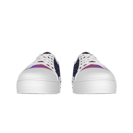 Purplewave - All-over Print Women's White Sole Canvas Shoes