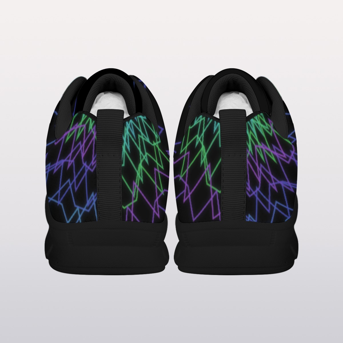 Neon Breaks - All-Over Print Men's Sports Shoes With Black Sole - Image 4