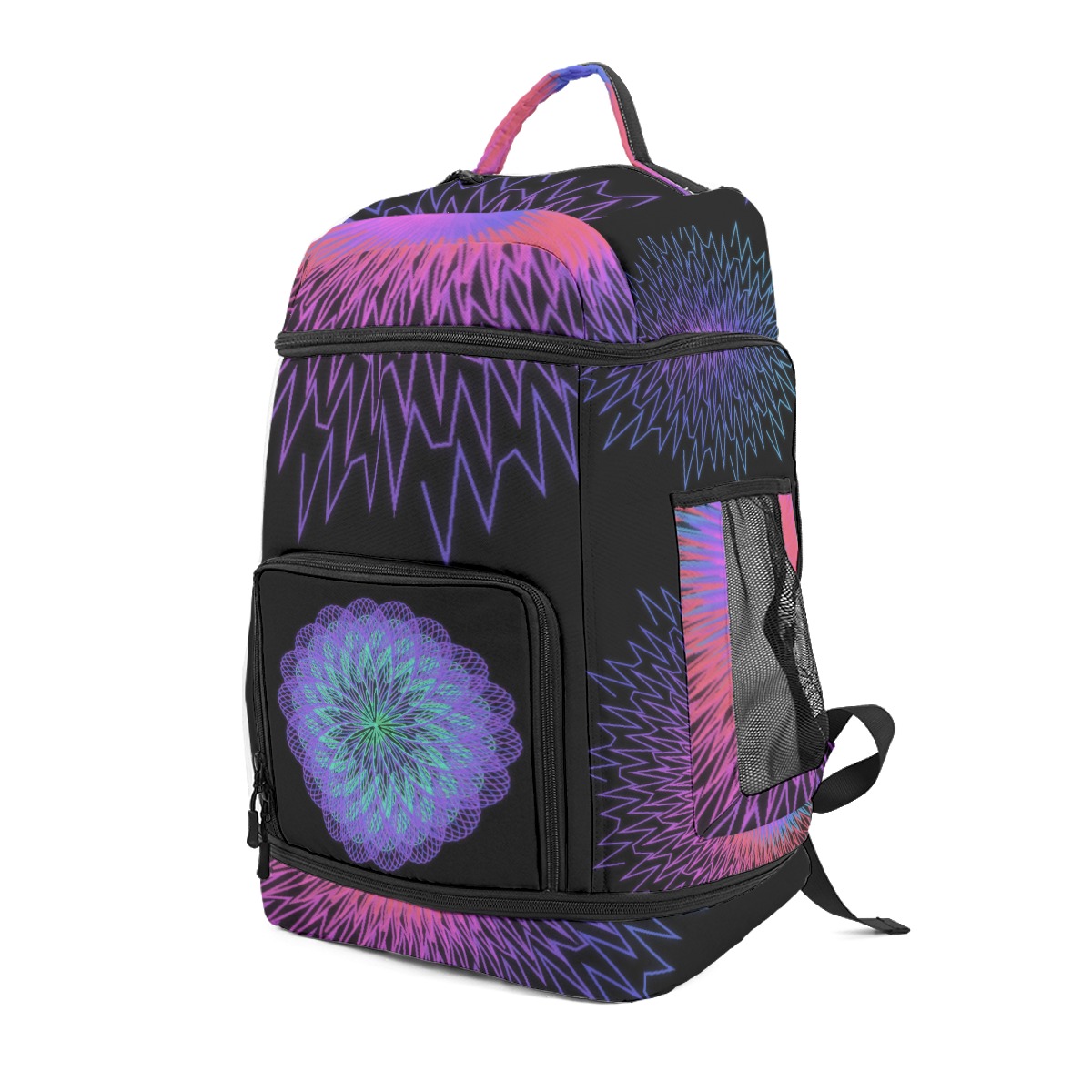 Moonflower & Squircle - All-Over Print Multifunctional Backpack - Image 2