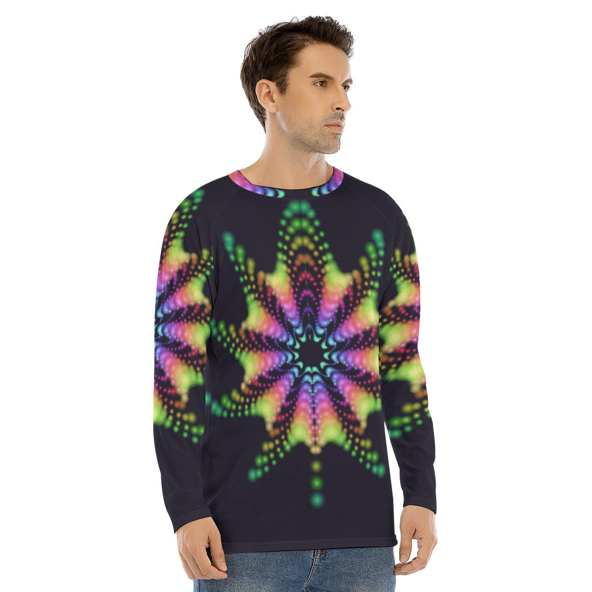 All-Over Print Men's Long Sleeve T-shirt With Raglan Sleeve - Image 2