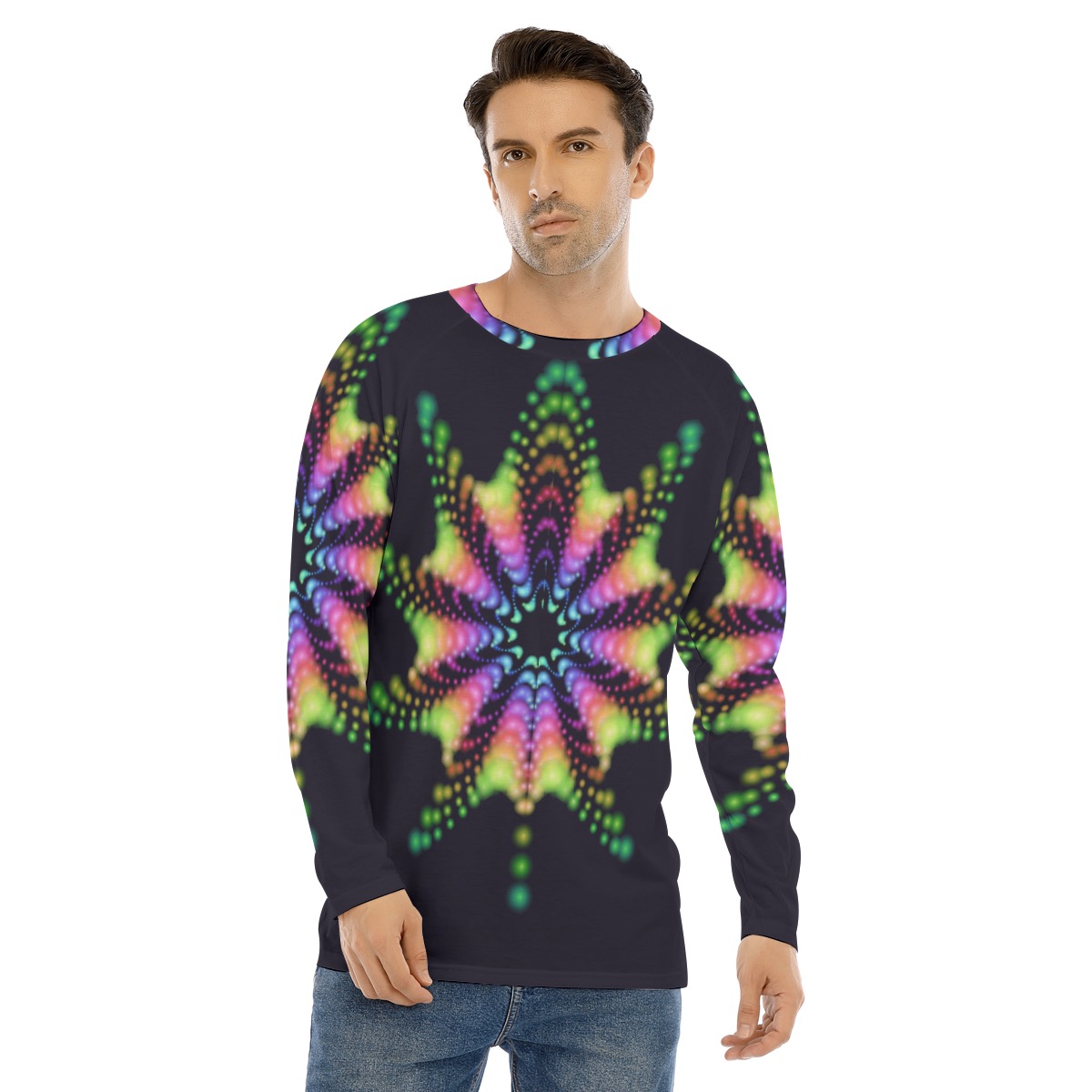 All-Over Print Men's Long Sleeve T-shirt With Raglan Sleeve