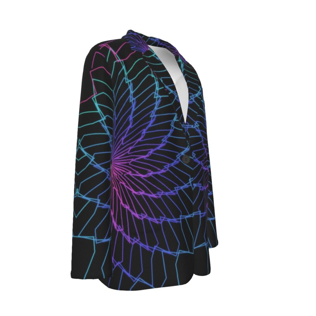 All-Over Print Women's Leisure Blazer | 245GSM Cotton